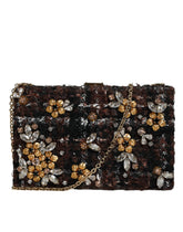 Dolce & Gabbana Multicolor Tweed Floral Clutch Evening Party Purse CrossBody Bag -   -  Dolce & Gabbana.